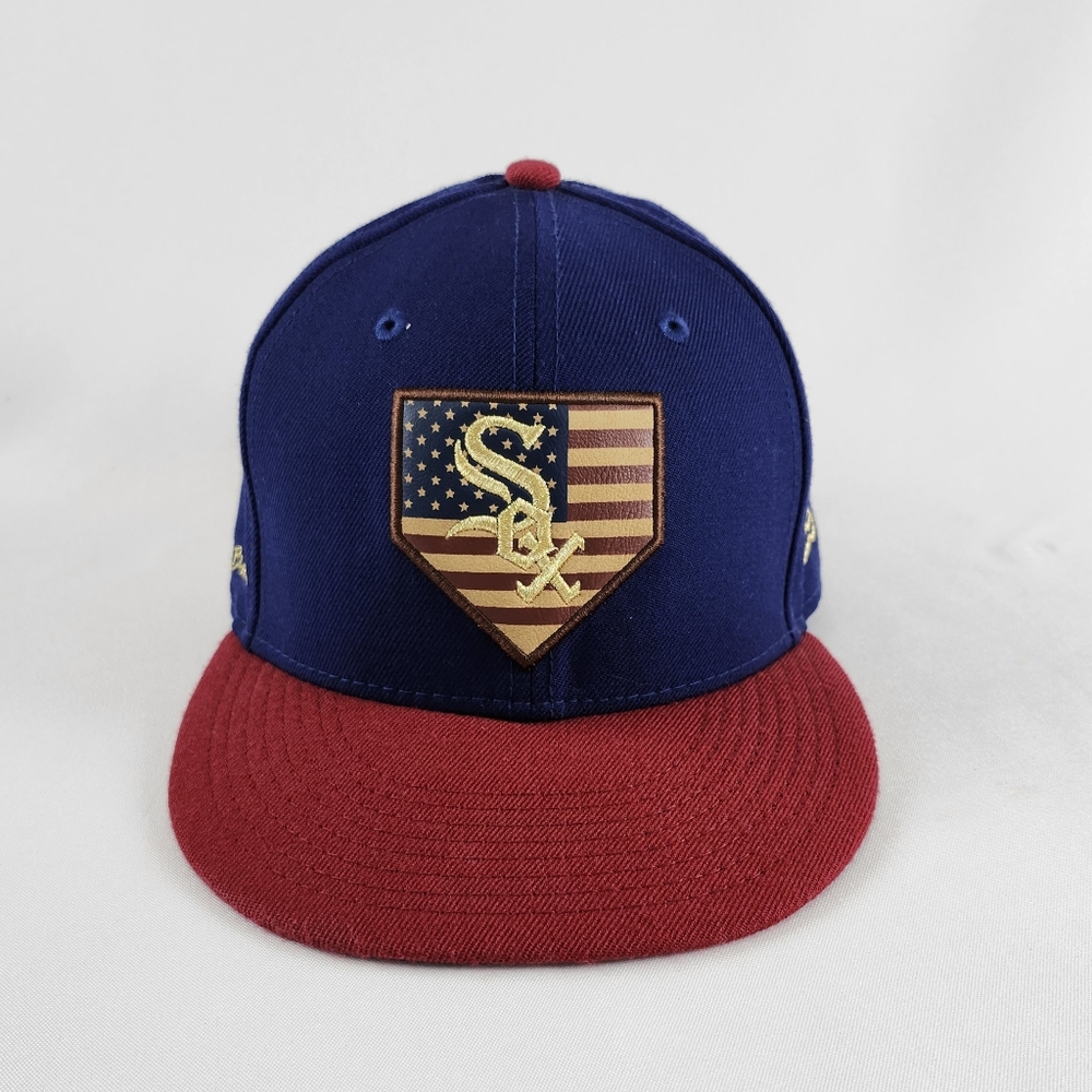 New Era 59 Chicago White Sox MLB Home Of The Brave Baseball Wool Hat Cap  7 1/8